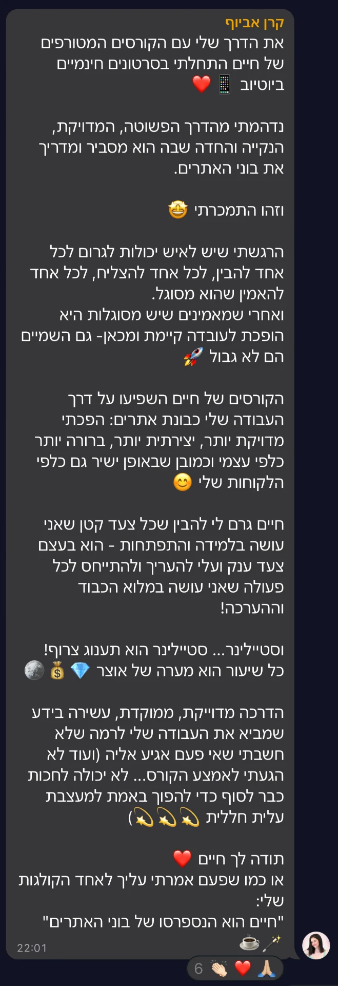 צילום מסך של הודעה מקהילת סטייליינר