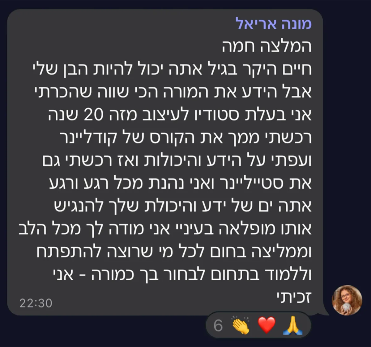 צילום מסך של הודעה מקהילת סטייליינר