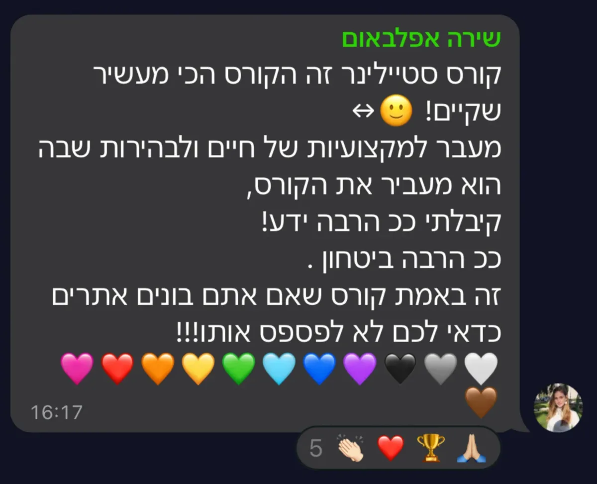 צילום מסך של הודעה מקהילת סטייליינר