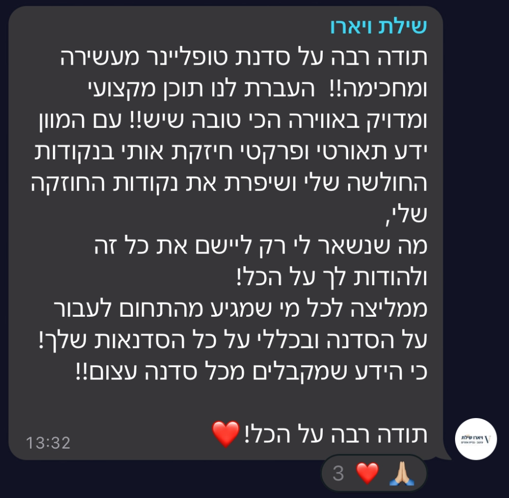 צילום מסך של הודעה מקהילת טופליינר